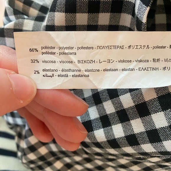 Zara High Waisted Gingham Trousers - Picture 8 of 11